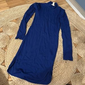 H&M navy blue turtleneck ribbed maxi